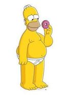 Homer de cueca com donut