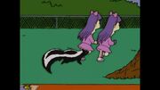 Sherri and Terri running from the skunk.