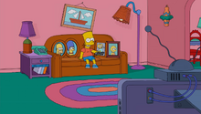 Bart gets the remote Couch Gags.png