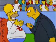 Fat Tony threatens Homer ice pick