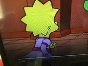 Lisa with a pink arm