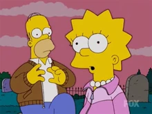 Lisa acorda de seu desmaio no cemitério, após ouvir Homer lhe prometendo um pônei.