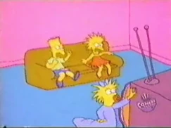 Maggie trocando de canal.