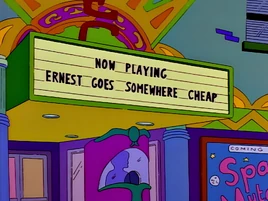 Ernest goes somewhere cheap aztec theater