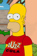 Homer sponsoring Buzz Cola