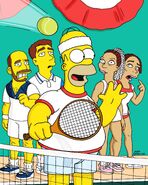 Homer as a tennis player