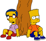 Bart with his best friend Milhouse