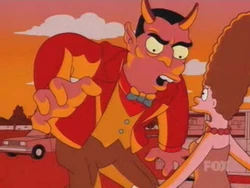 The Devil trying to terrorize Marge