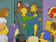 Terri sees Skinner and Krabappel kiss in the school closet