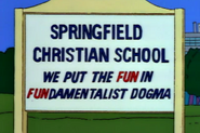The one school sign