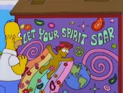 The mural Mona painted for Homer, which reveals his second name to be Jay