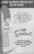 Marge in a print ad for The Simpsons.