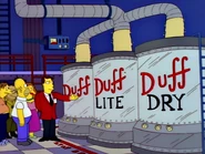 "And here we have Duff, Duff Lite, and our newest flavor: Duff Dry."