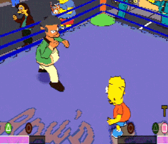 ps1 simpsons wrestling