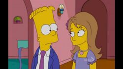 The Simpsons - Bart's ex-girlfriend, Jenny (guest voice Anne Hathaway),  from The Simpsons Season 20 episode The Good, the Sad and the Drugly.