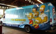 The Simpsons Ride Bus Wrap.