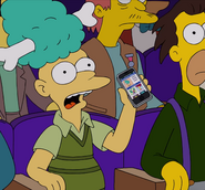 A picture of Sideshow Bob on Sideshow Mel's phone