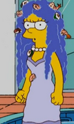 Angry Marge, soaking wet.