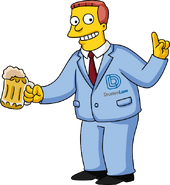 Lionel Hutz drinking beer.