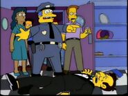 Wiggum at the scene of the French waiter crime