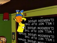 Bart flips chalkboard