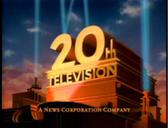 20th Television logo from 1994 to 1995. Originally seen on episodes from season 6 as well as the season 3 episode "The Otto Show" on the UK VHS release of The Simpsons: Backstage Pass, which plastered over the original 20th Century Fox Television logo.