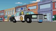 Black and white police car featured in most episodes.