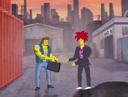 Sideshow Bob in the La-Z Rider couch gag