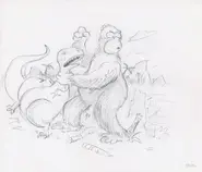GQ0522 Simpsons 03.webp (94 KB) David Silverman’s rough sketch of King Homer fighting an Allosaurus.