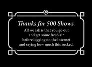 Alll 500shows