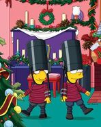 Bart and Milhouse as Nutcrackers