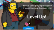 Fat Tony Tapped Out Level Up Screen