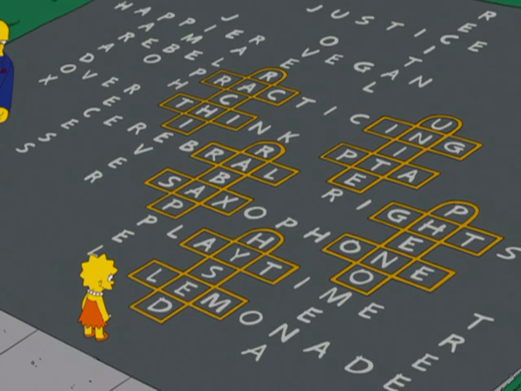 Homer and Lisa Exchange Cross Words/References Simpsons Wiki Fandom