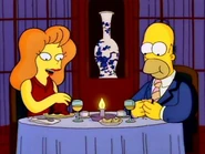 Homer i Mindy w restauracji