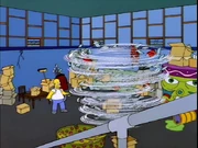 The green and purple Olmec head