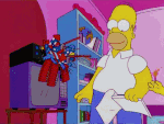 Homer Bart blows Lisa’s TV set