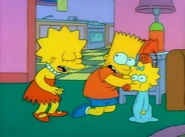 Bart and Lisa laugh.