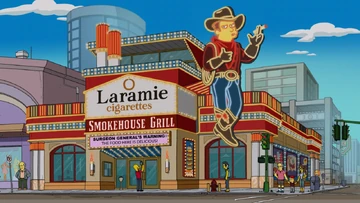 Laramie Cigarettes Smokehouse Grill | Simpsons Wiki