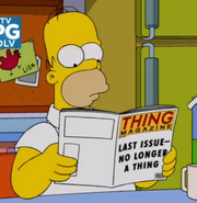 Homer reading the magazine's last issue.