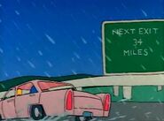 "Next exit: 34 miles"