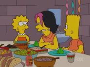 Gina questions Bart as to who this nerd (Lisa) is.