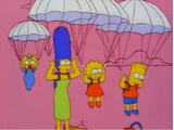 Parachute couch gag