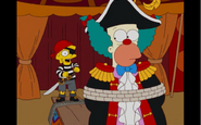 Lisa as a pirate in a Krusty show