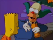 Krusty's beard overlapping his bottle