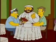 The chef with a red button