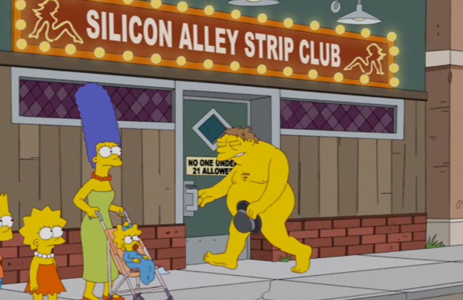 Silicon Alley Strip Club | Simpsons Wiki | Fandom