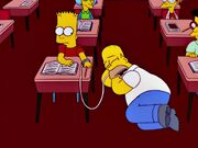 Homer with a white tongue