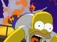 Homer salto explosão cais