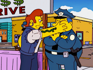 Snake slaps Wiggum