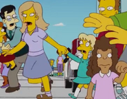 Becky and her mother try to run from Mr. Burns.